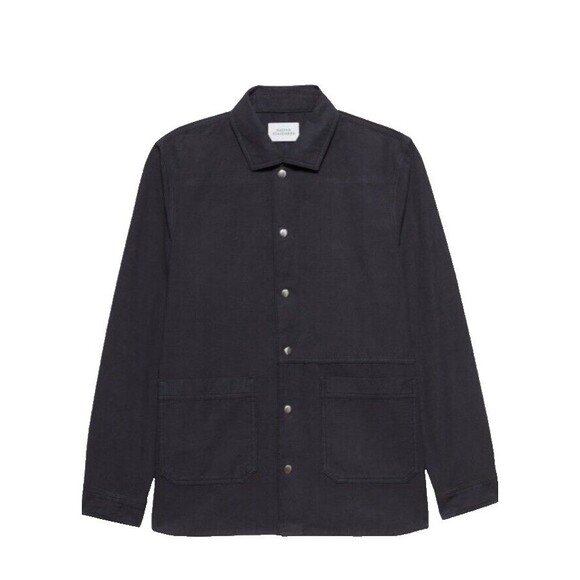 Maison Standards Felix Navy Cotton Overshirt Jacket Patch Pockets Size XL - Picture 1 of 9